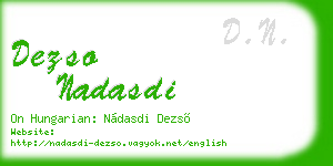 dezso nadasdi business card