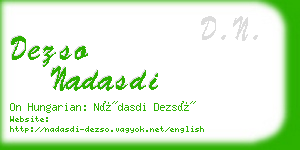 dezso nadasdi business card